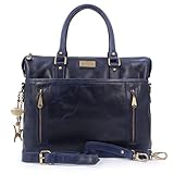 PORTE-DOCUMENTS EN CUIR SOUPLE DE HAUTE QUALITÉ, POUR FEMME. IDÉAL POUR LE TRAVAIL BANDOULIÈRE DÉTACHABLE, POUR ORDINATEUR PORTABLE JUSQU'À (38 x 29 cm).