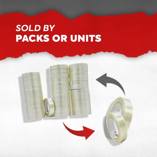 Image of MAT Commodity Grade Fiberglass Reinforced Filament Strapping Tape - 1.5 in. Wide x 60 yds. (Pack of 24) Filaments Run Lengthwise