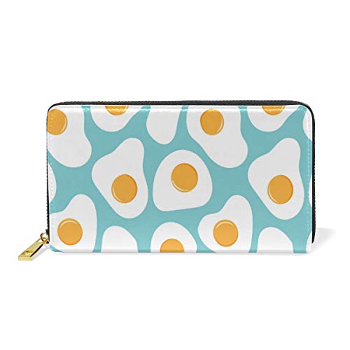 Preisvergleich Produktbild GIGIJY Geldbörse für Damen, Echtleder, mit Reißverschluss