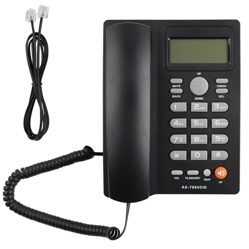 Image of Yosoo Health Gear Hotel Landline Phone, Corded Caller Id Telephone Telpal Home Phones Desktop Speed Memory Dial Telephones for Home Seniors Telephones (Black)