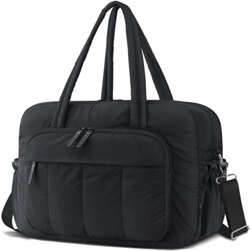 Multi-Pocket 35L Duffel Bag - Water-Resistant Gym & Travel Carry-On for Women
