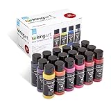 KINGART Kids Washable Tempera Paint, 18 Unique Colors, 60ml (2oz) Poster Paint, Art Supplies for Fin