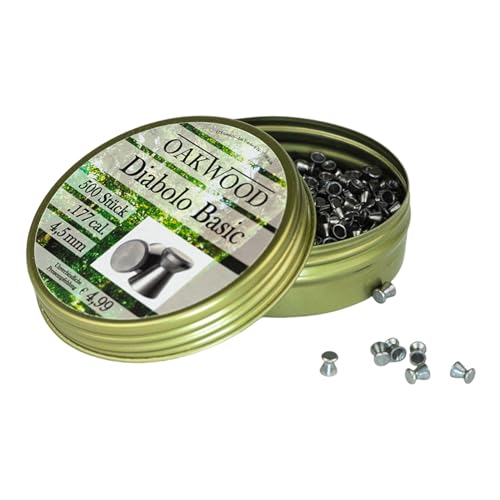 500 balas Oakwood – Basic Diabolos de aire comprimido bolas – 4,5 mm – Fabricado en Alemania – Gastos de Envío libre. – para todos los zombi en Calibre: 4,5 Diabolo Adecuado