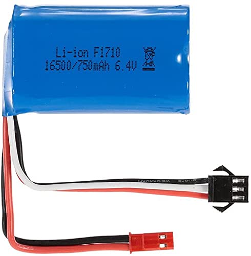 YUNIQUE GREEN-CLEAN-POWER Pack De 2 Baterías LiPo 6.4V 750mAh Para Coches Y Camiones RC A959-A, A969-A, A979-A, K929-A – Más Duración Y Potencia