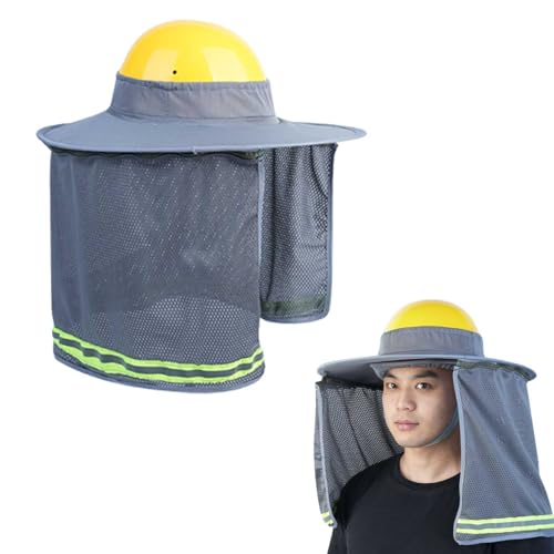 日よけカバー ヘルメット用 サンシェード UVカット 作業帽 遮光カバー 安全帽 日除けカバー 折り畳み メッシュバイザー 日焼け止め 日差し 熱中症対策 取り付け簡単 通気性 夏 アウトドア 作業用 建築現場 工事 農作業 暑さ対策 男女兼用
