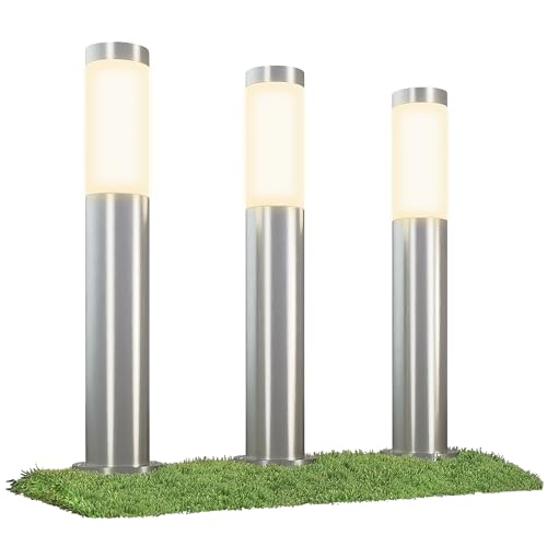 Gartenleuchte Linovum 3er Set BOSEA-A mit E27 Sockel für Außenbereiche