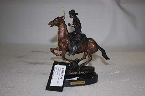 Estatua de bronce NIFAO Trooper of the Plains con base de mármol miniatura 4