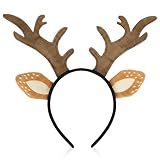 ✅ [DESIGN MAGIQUE RÉALISTE]: Transformez-vous en créature des bois ! Bois sculptés aux textures hyperréalistes et oreilles duveteuses créent un effet féerique pour photos. Rayonnez de sourires enchantés !