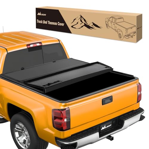 Image of Nilight Truck Bed Tonneau Cover Hard Tri-fold Compatible with Chevy Silverado 1500 /GMC Sierra 1500 2019-2026, 5.8ft Bed