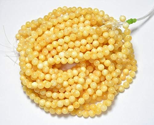 Miniatura 2 de Cuentas de piedras preciosas de calcita amarilla natural AAA de 1 hebra para la fabricación de joyas  0.236in cuentas redondas  cuentas sueltas