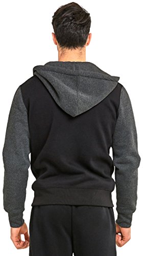 Image of ToBeInStyle Men's Polar Fleece Long Sleeve Zip Up Kangaroo Pocket Cold Weather Hoodie Jacket