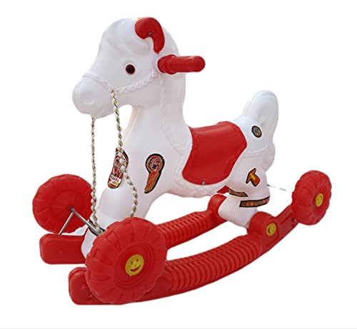 Image of Haristar Riding Horse for Kids /Baby Horse Rider for Kids 1-5 Years- khilona Baby boy Toys 5 Years (chetak White)