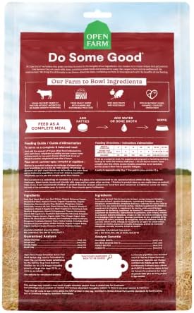 Open Farm Freeze Dried Raw Patties for Dogs, Humanely Raised Meat Recipe with Non-GMO Superfoods and No Artificial Flavors or Preservatives, Grass Fed Beef Recipe, 10.5oz