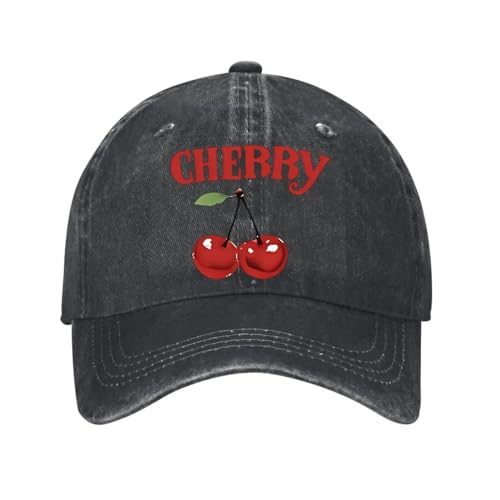 Chapeaux de soleil contre les UV avec la casquette vintage en coton lavé Cherry Hat