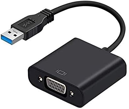 USB 3.0 to VGA Adapter, Computer to TV Projector Adapter, Second Display for Laptop Desktop PC, External Video Card Solution for Win 7/8/10, Support 1080P [Updated] 5GB/s