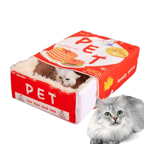 Cama De Gato Lavable - Snack Shape Cat House, Limpiador Para Gatos Limpiable | Cama De Perro Lavable A Máquina Suave Suave Detalable De Tela De Algodón Para Mascotas Con Cremallera P