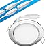 Produktbild ledscom.de LED Decken-Einbaustrahler Ruba Chrom matt GX53 6,3W 450lm warmweiß rund flach 107mm Ø Lochkreis ca. 83-100mm Ø