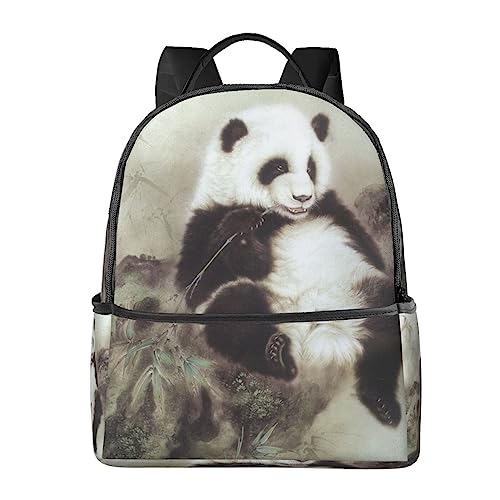 Sac à dos de voyage imprimé panda pour le travail et les sorties outdoor