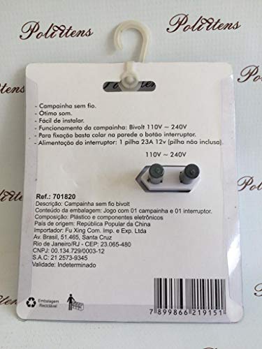 CAMPAINHA SEM FIO FIX 100 METROS