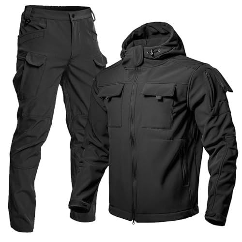 Combinaison d'hiver thermique isolante et coupe-vent veste pantalon ajustés homme
