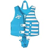 Material cómodo: este chaleco de natación para niños está hecho de neopreno ecológico y algodón perla EPE, flexible y liviano, con protección UV. Proporcione más flotabilidad, brinde a los niños más confianza en el aprendizaje de la natación.