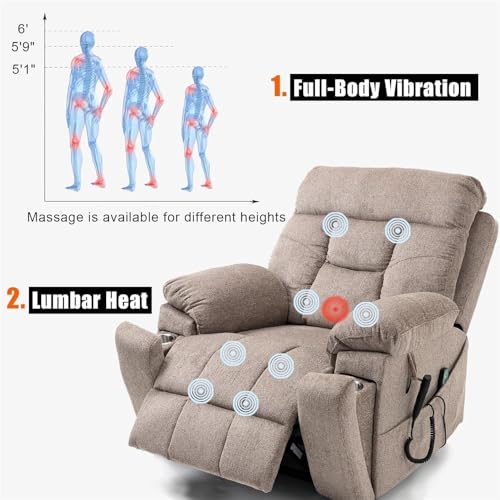 Sillón reclinable eléctrico con masaje color único miniatura 5
