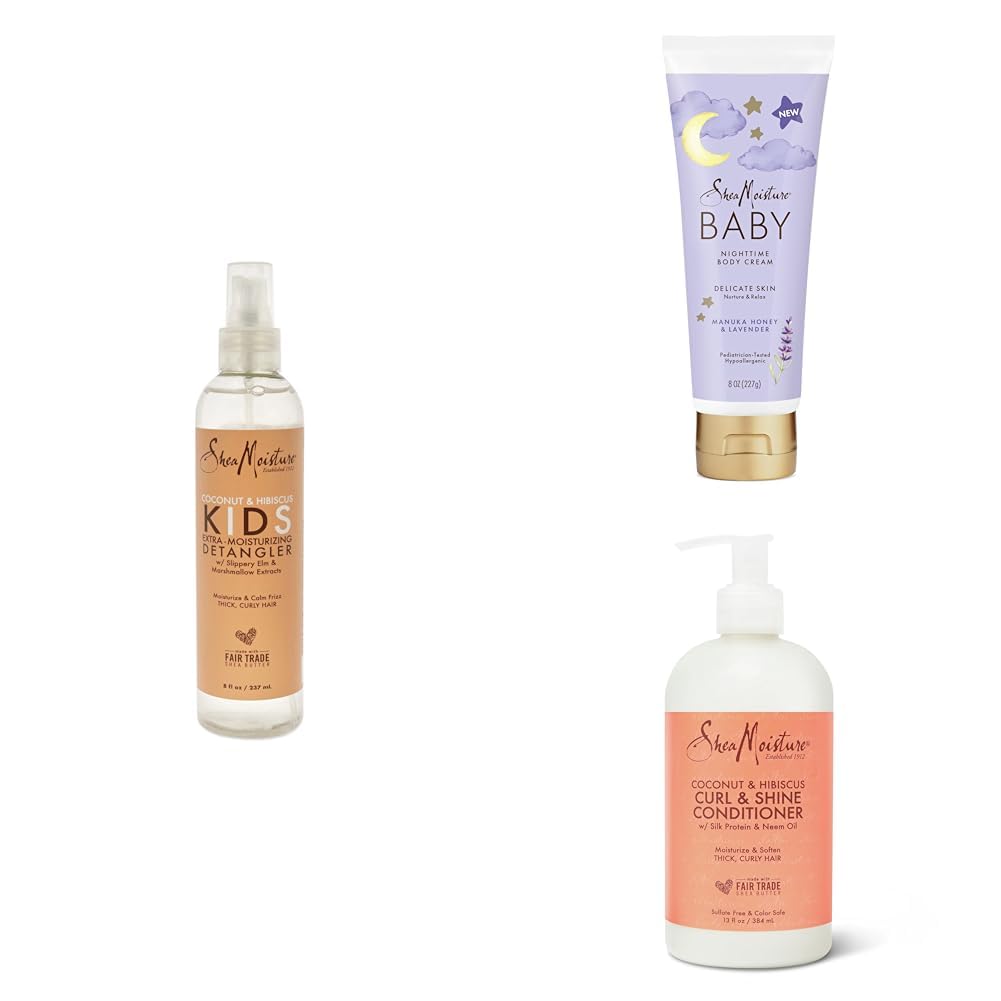 SheaMoisture Curl & Shine Conditioner, Baby Moisturizer Manuka Honey & Lavender, Kids Extra Moisturizing Detangler