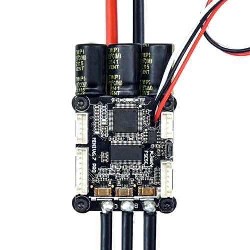 Paaruter Control de Velocidad ESC Lipo 4-13S Mini FSESC6.7 70A Base en VESC6.6 con Disipador de de Aluminio Anodizado para Motor de CC Sin Escobillas