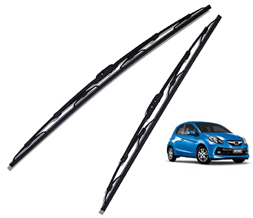 Image of Euro Care Metal Type Wiper Blade Compatibility with Brio Windshield Car Wiper Blade Size D-22,P-16