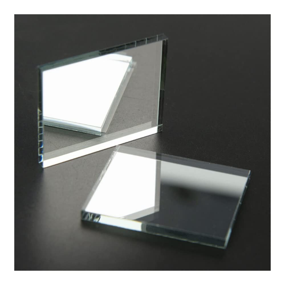 Microscope Kit 6pcs 38.5x34mm First Reflecting Surface Reflector Square Optical Front Surface Mirror DIY Scanner Projector Mirror Accessories Microscope Lens Adapters(1.1mm)