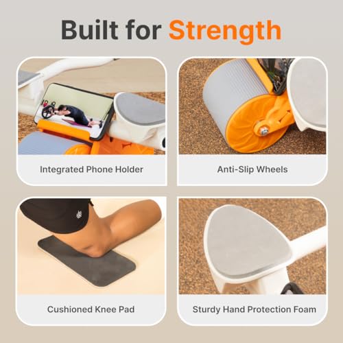 Image of CULT Ab Roller for Men & Women with Elbow Support,Timer and Mobile Holder