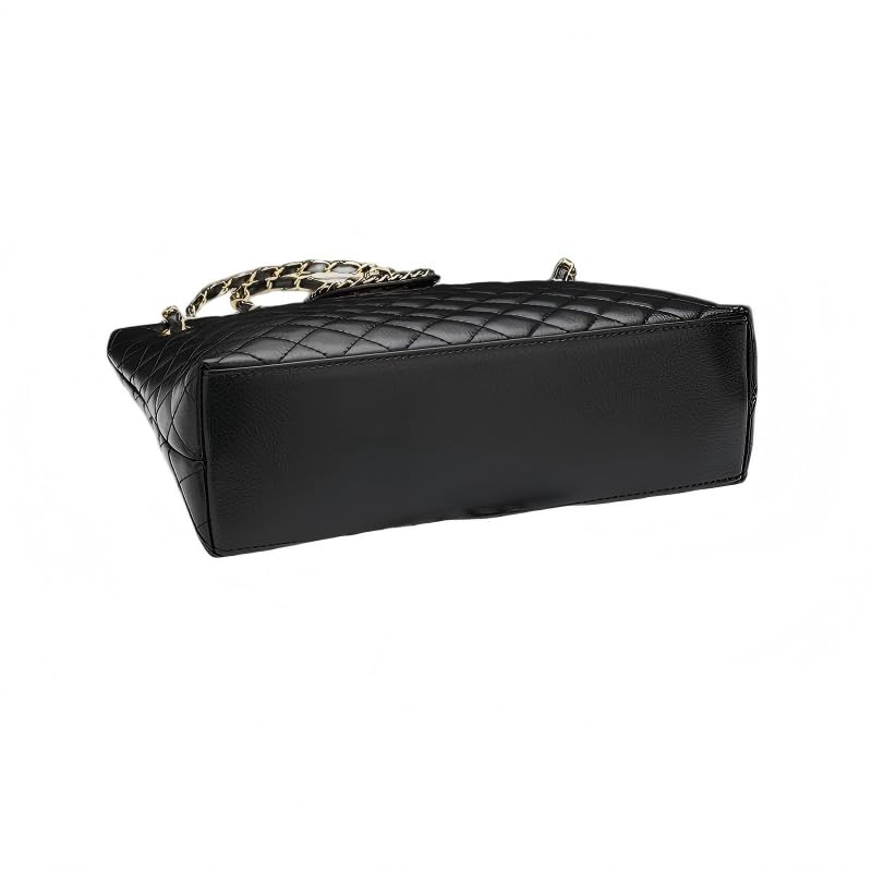 Tote grande de cuero genuino con doble correa desmontable miniatura 5