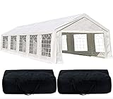 Quictent 16' X 32' /5M X 10M Heavy Duty Carport Party Wedding Tent Canopy Gazebo Car Shelter with Carry Bags
