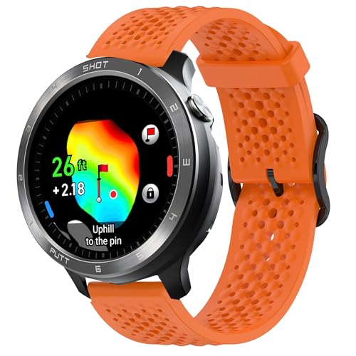 Lamshaw Voice Caddie T11 PRO�o���h�Ή� ���^���o�b�N���t���V���R���o���h Voice Caddie T11 PRO�E�H�b�`�Ή� (�I�����W�A22mm�T�C�Y�̃o���h)