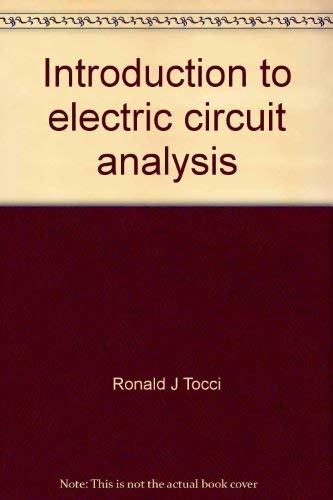 Introduction to electric circuit analysis (Merr... 0675089859 Book Cover