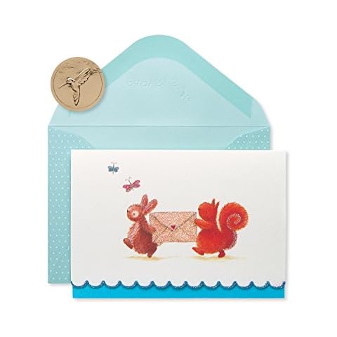 Papyrus Blank Cards with Envelopes, Bunny & Squirrel (14-Count) Cover