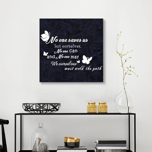 Lienzo de pared con letrero de Buda y citas de autoayuda espiritual 4