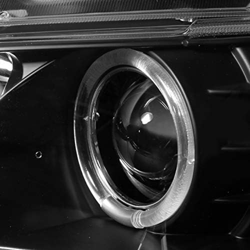 AKKON - For 08-17 Mitsubishi Lancer Evolution CZ4A EVO X Black Bezel DRL LED Halogen Type Projector Headlights