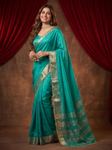 Shri Hari tissue silk ghungroo saree – image 5