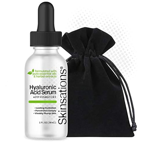 Hyaluronic Acid Serum for Face - Skinsations | Daily Moisturizer with Organic Botanical Extracts | Vitamin C, Vitamin E, Green Tea Extract Cover