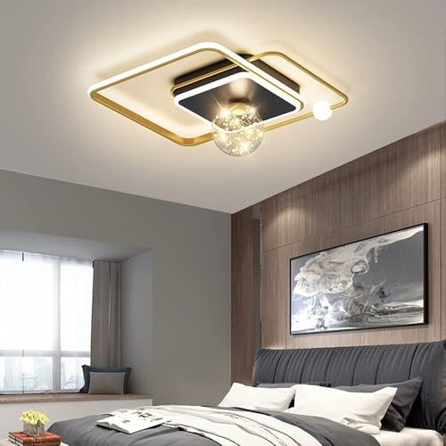 Plafonnier Lustre LED Gradation Télécommande avec Cadre Acrylique Chic - 3