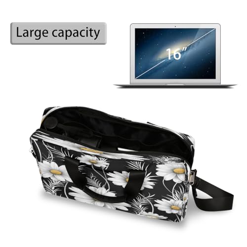 Bolso para laptop 15.6-16 pulg con diseño floral y correa miniatura 5