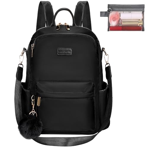 Leathario Rucksack Damen Klein, Anti Diebstahl Cityrucksack, Backpack Womens Elegant, 3 in 1 Tagesrucksack für Mädchen Frauen, Rucksacktasche Wasserdicht für Arbeit Reise,Peneln Schwarz., 19.99 €
