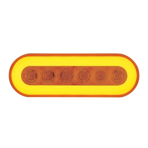 United Pacific 22 Led 6" Oval "Glo" Turn Signal Light - Amber Led/Amber Lens, 37129 #TOP1