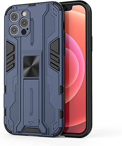 Coque iPhone 14 Plus bleu antichoc avec support de protection militaire