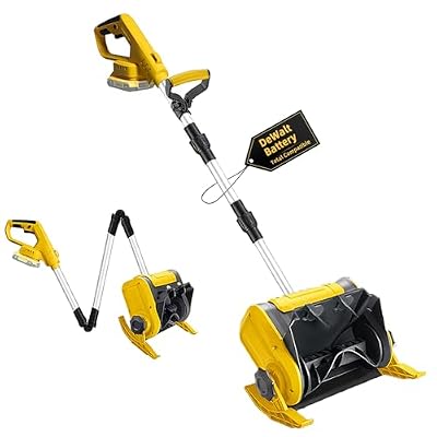 Cordless Snow Shovel Compatible with Dewalt 20V Battery, 12in Cordless Snow Blower, Foldable Electric Snow Remover, 20 FT Snow Throwing Distance, Suitable for Yards, Patios, Driveways (No Battery)