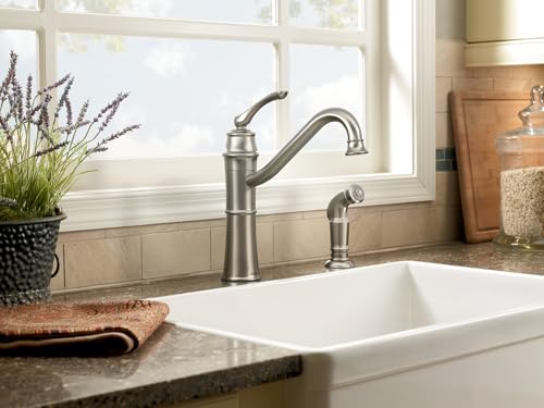 Moen 87999BRB High-Arc Kitchen Faucet with Side Spray from The Weatherly Collection, Mediterranean Bronze, 6.00 x 6.00 x 4.00 inches by Moen - Image 3