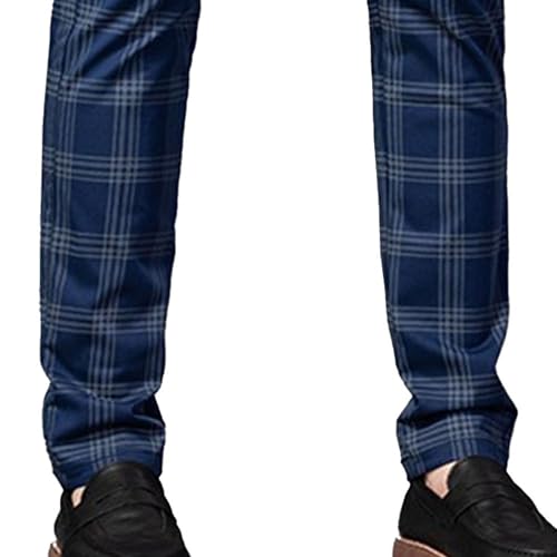 Slim Fit Business Casual Men Plaid Trousers Man Plaids Loose Stretch Pants Mens Plaid Pants Stretch Slim Fit2