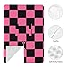Black and Pink Checker ​Baby Car Seat Cover & Nursing Cover - Breathable Stretch Fabric Multi-Use for Breastfeeding, Stroller Sunshade, Shopping Cart Cover​