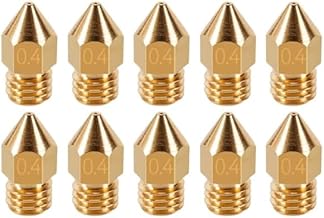 10pcs 0.4mm Brass Nozzle for Wanhao Duplicator 12 D12-500/500 Pro Max / D12-300/300 Pro / 300 Pro Max / D12-230 Classic, Mono, Dual Printer 3D Nozzle Extrusion Nozzle Set